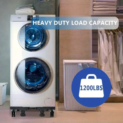 Heavy-Duty Double Tube Fridge/Washing Machine Stand