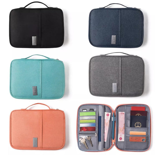 Multifunctional Family Size Travel Passport & Document Organizer