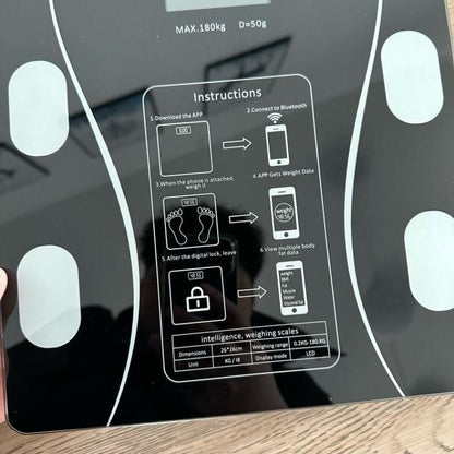 Intelligent Bluetooth BMI Body Weighing Scale – Black