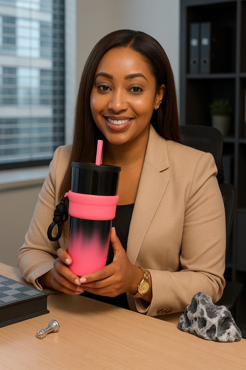 710ML Stainless Steel Coffee Mug with Straw