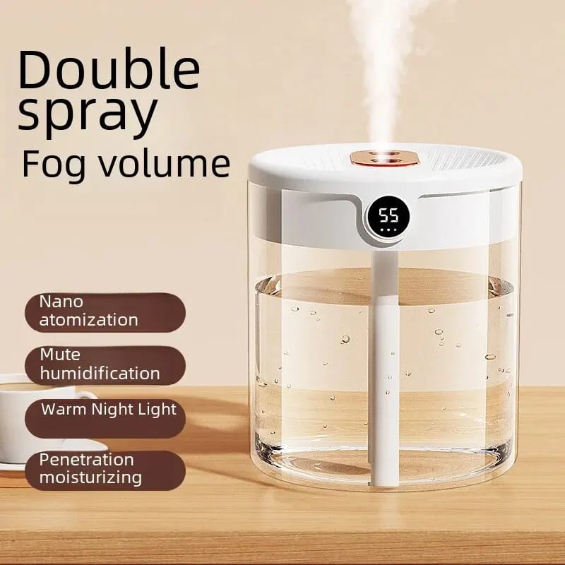 2L Double Nozzle Air Humidifier & Essential Oil Diffuser