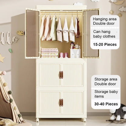 Stackable 3-Level Portable Foldable Wardrobe