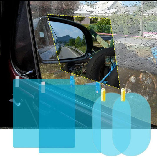4pcs Car Window Anti-Fog & Rainproof Protective Film
