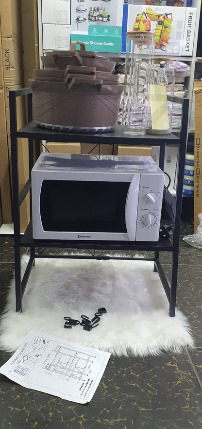 2-Tier Heavy Duty Telescopic Adjustable Microwave Stand