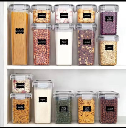 16pcs Food & Pantry Storage Containers Set