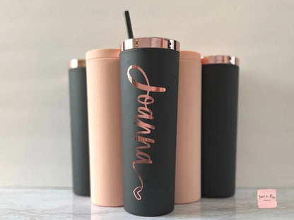 Black-on-Black 470ml Double-Walled Tumbler