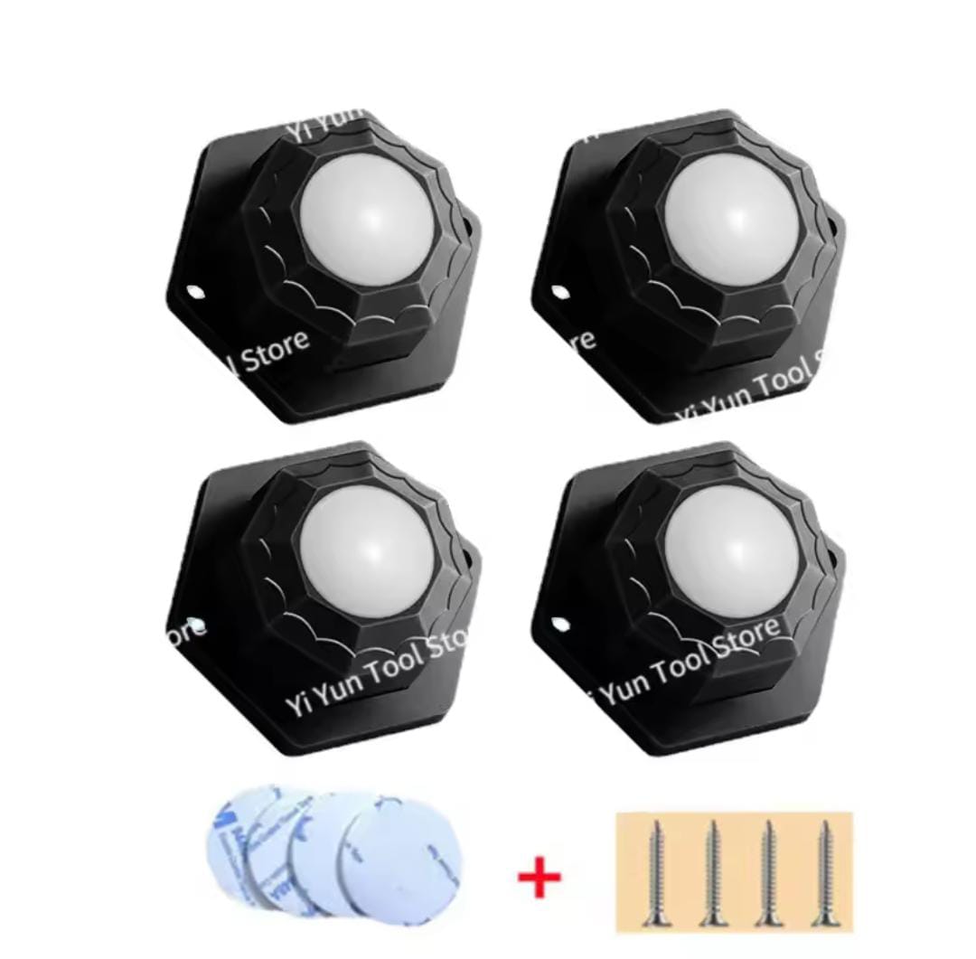 4pcs Heavy-Duty Self-Adhesive Furniture Caster Wheels