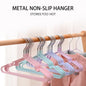 10pcs Strong Stainless Steel Rubber-Coated Clothes Hangers