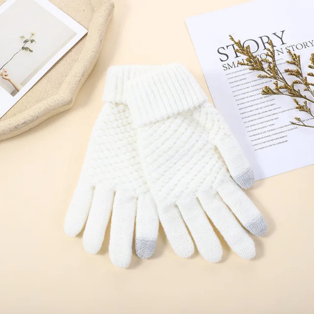 Winter Warm Touchscreen Gloves – Fleece Lined Knit