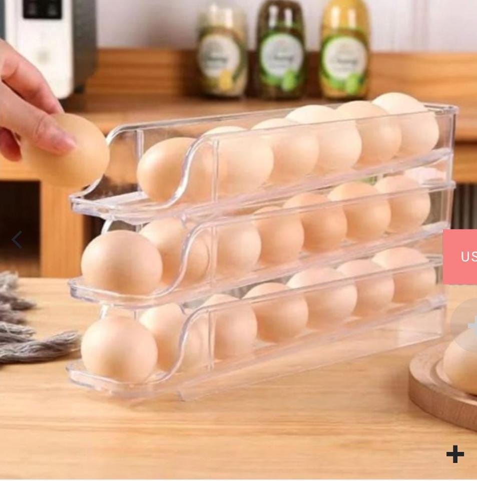 3-Layered Rolling Egg Storage Box