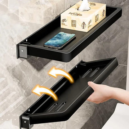 Foldable Metallic Rectangular Multi-Purpose Floating Shelf