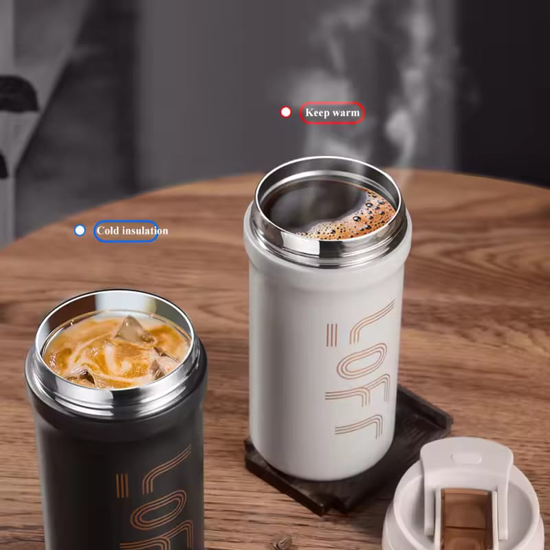 600ml (20 oz) Loff Thermos Cup with Straw
