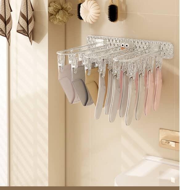 24-Clip Multifunction Wall Folding Cloth Hanger