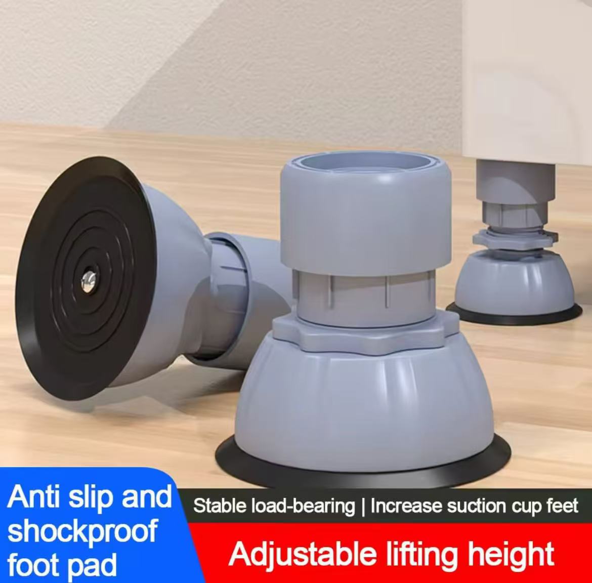4pcs Adjustable Washer & Fridge Foot Pads