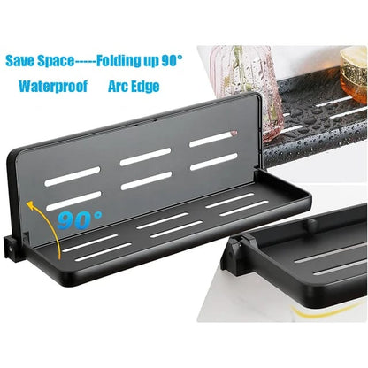 Foldable Metallic Rectangular Multi-Purpose Floating Shelf