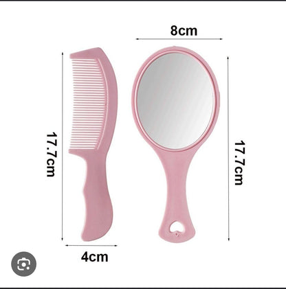 2-in-1 Hand Mirror & Comb Set