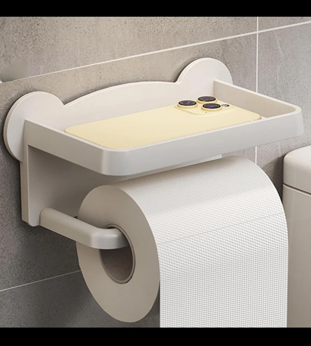 Punch-Free Wall Mounted Tissue & Storage Rack