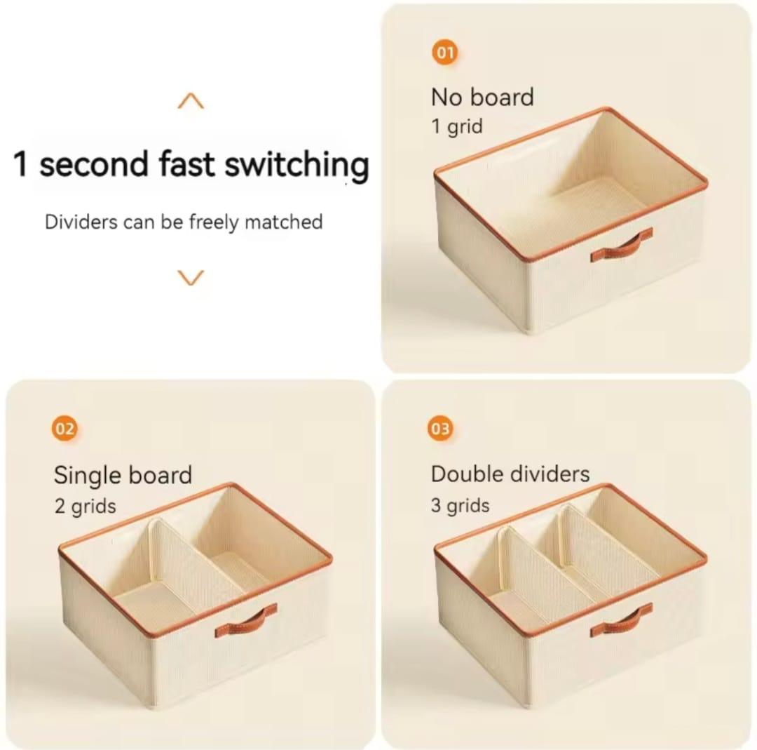 Foldable Double Compartment Closet Organizer