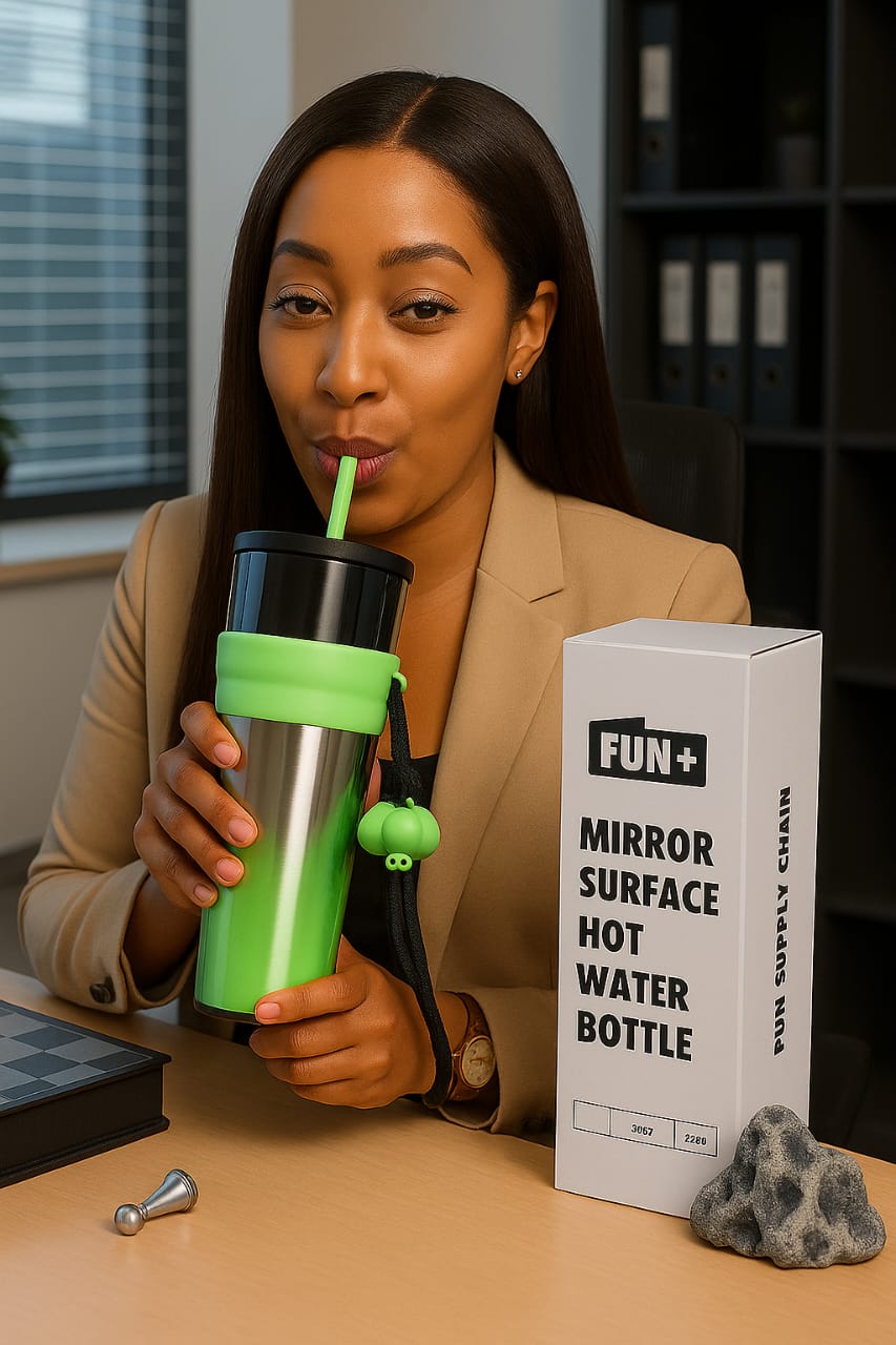 710ML Stainless Steel Coffee Mug with Straw