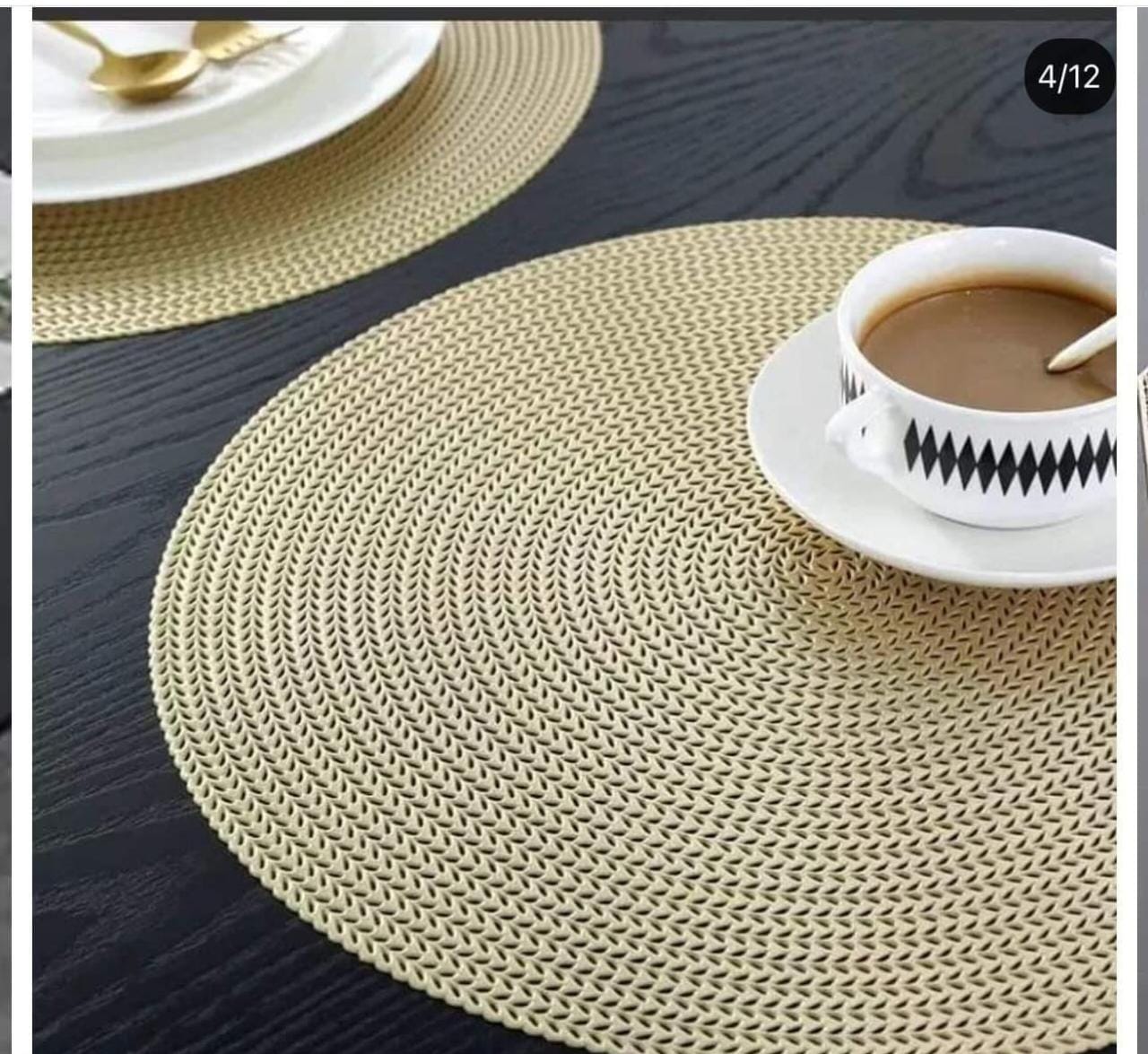 6pcs PVC Non-Woven Table Mats