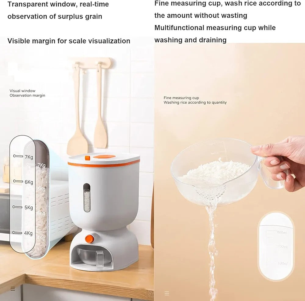 11kg Automatic Rice Dispenser with Rinsing Cup