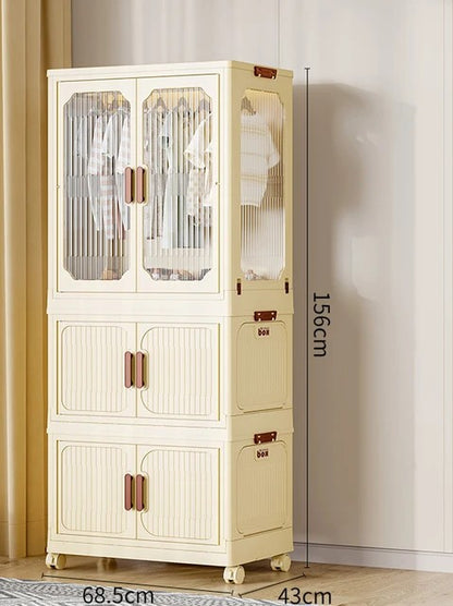 Stackable 3-Level Portable Foldable Wardrobe