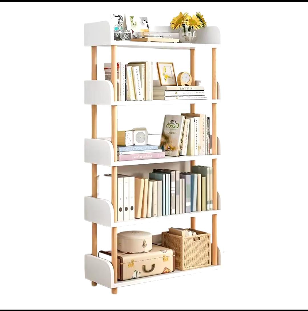Multi-Purpose Bamboo Bookshelf with Drawer