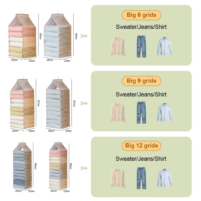 Foldable Hanging Wardrobe Storage Bag