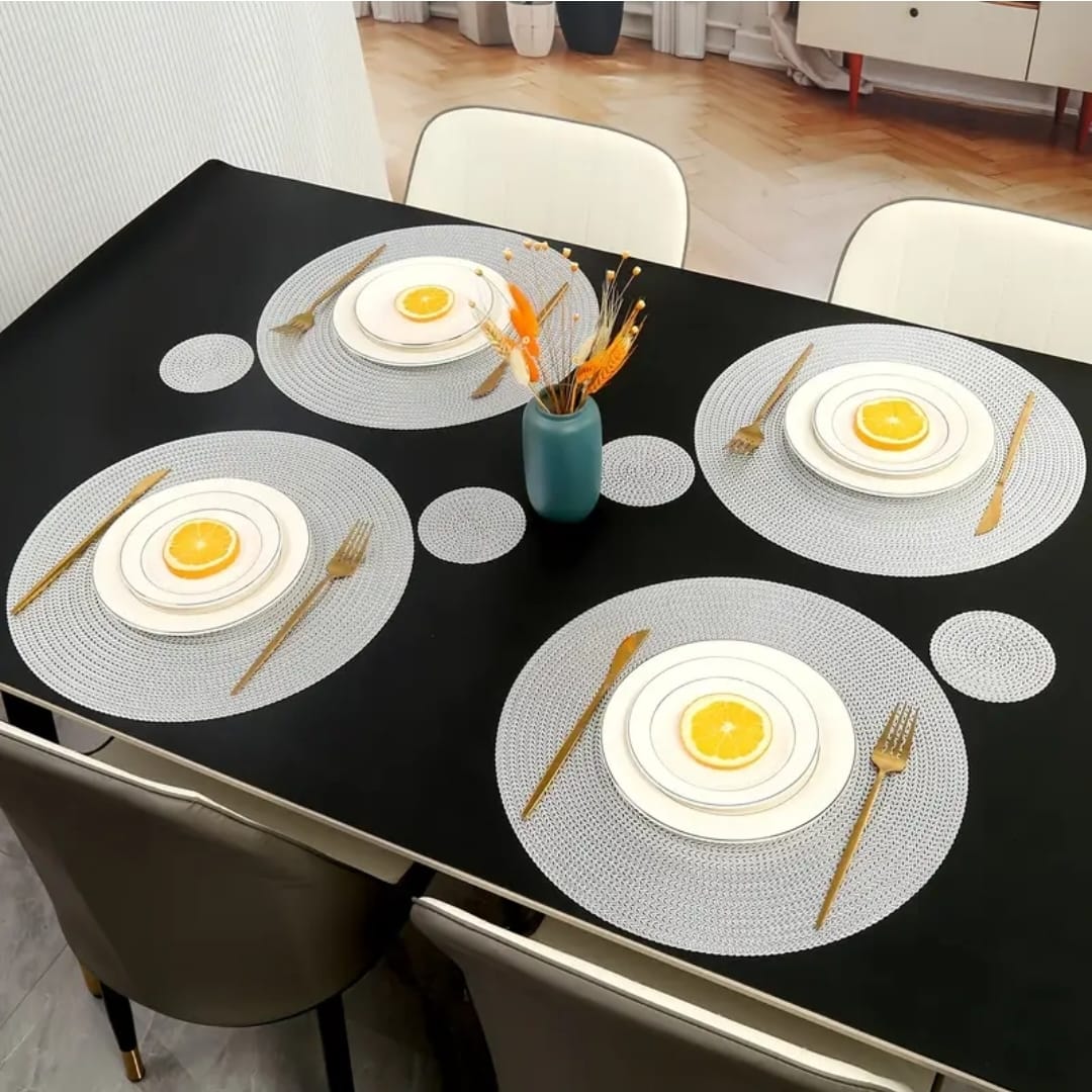 6pcs PVC Non-Woven Table Mats