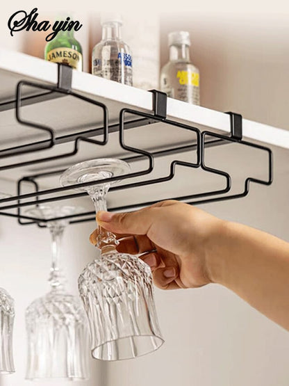 Non-Perforated Inverted Iron Wine Glass Holder