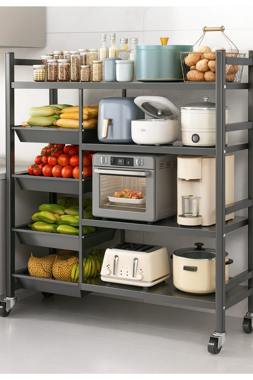 Multifunctional Strong Metallic Kitchen Rack