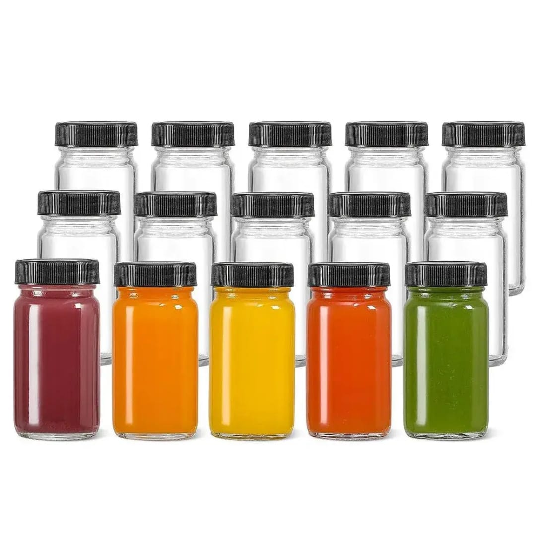 Set of 6 Gingershots Glass Bottles