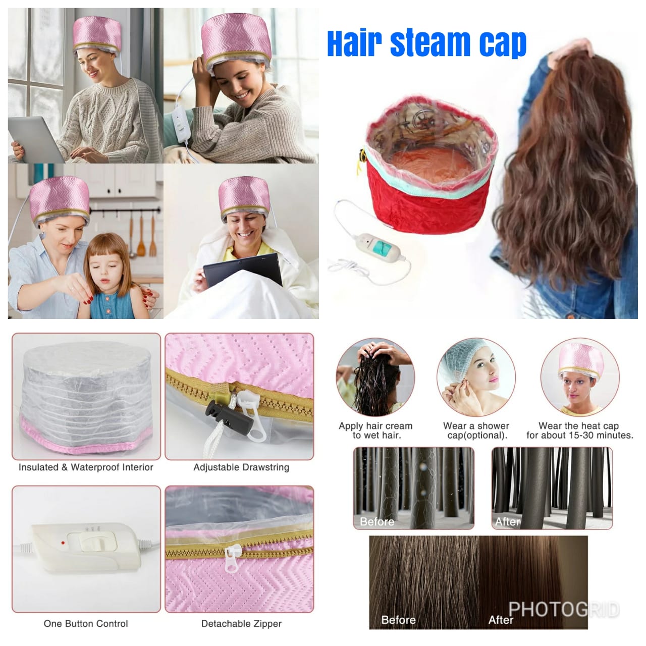 Hair Steamer Cap / Thermal Cap