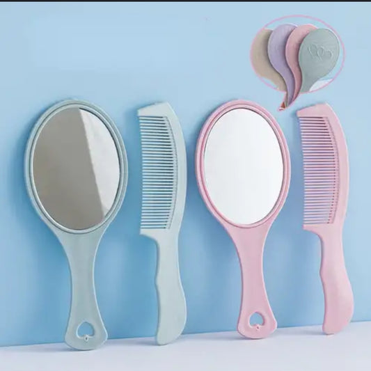2-in-1 Hand Mirror & Comb Set