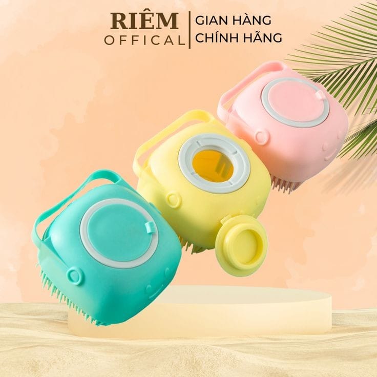 Multipurpose Reusable Silicone Body Scrubber & Massager with Built-In Soap Dispenser!