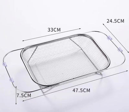 Stainless Steel Expandable Over-The-Sink Colander