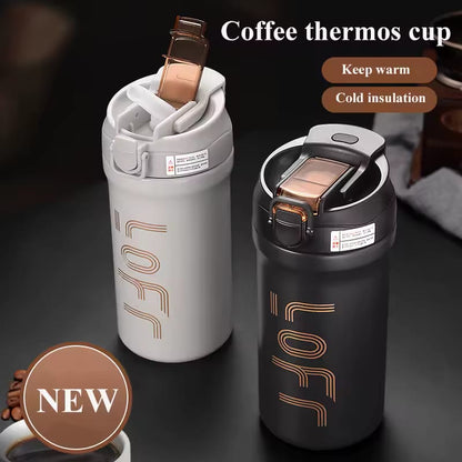 600ml (20 oz) Loff Thermos Cup with Straw