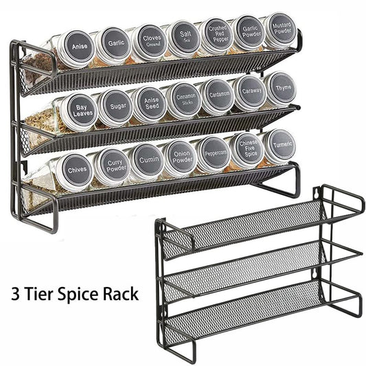 24pcs Spice Jars with 3-Tier Organizing Rack