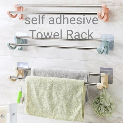 54cm Self-Adhesive Double Pole Towel Holder