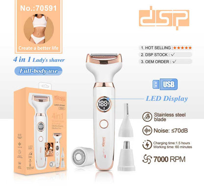 DSP 4-in-1 Rechargeable Grooming Kit