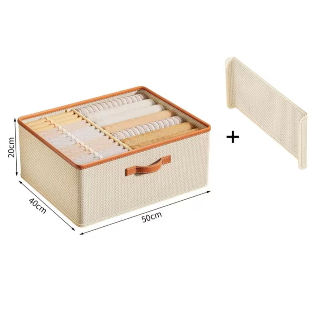 Foldable Double Compartment Closet Organizer