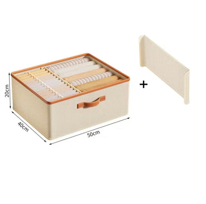 Foldable Double Compartment Closet Organizer
