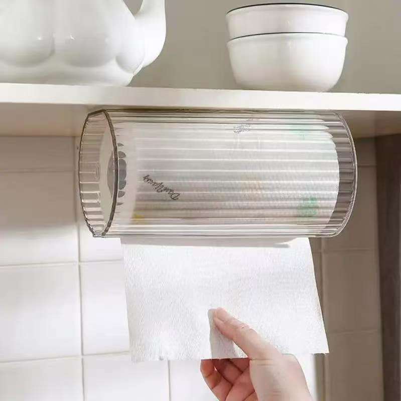 Wall-Mounted Bathroom Tissue Box – Transparent Organizer