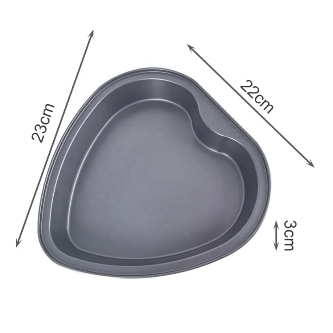 Metallic Heart-Shaped Baking Tin