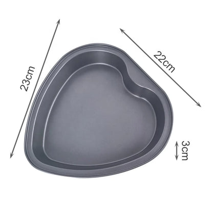 Metallic Heart-Shaped Baking Tin