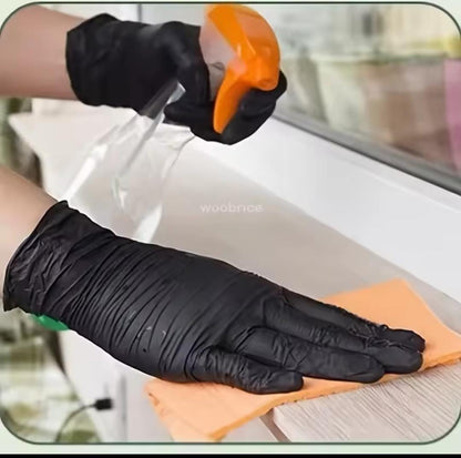 Food Grade Disposable Black Kitchen Gloves – 100pcs