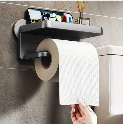 Punch-Free Wall Mounted Tissue & Storage Rack