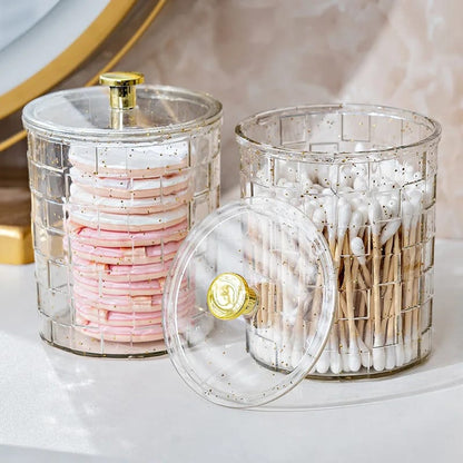 PET Cosmetic Cotton Box – Transparent Luxury Organizer