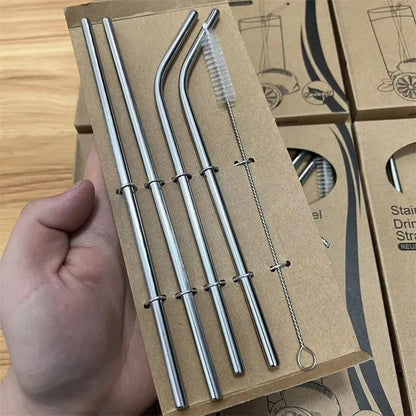Reusable Stainless Steel Straw Set