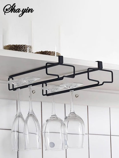 Non-Perforated Inverted Iron Wine Glass Holder